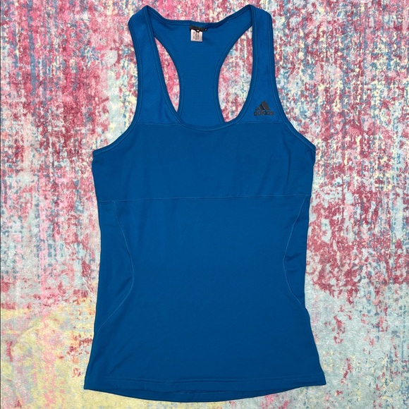 adidas Tops - adidas Blue Racerback Athletic Tank Top